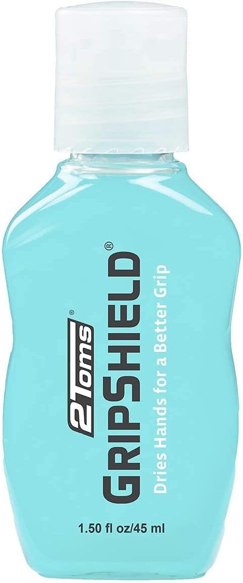 Grip-enhancing product used for sweaty hands during tennis