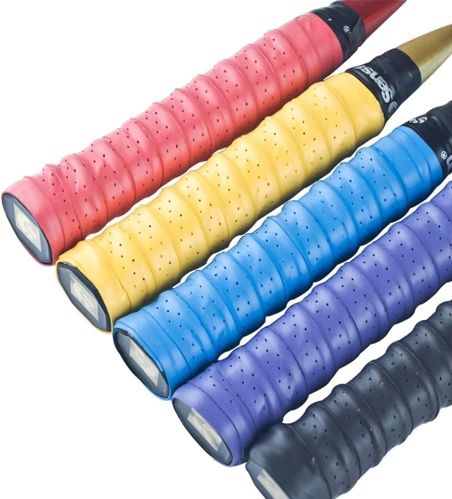 Tennis racket grip with a raised ridge